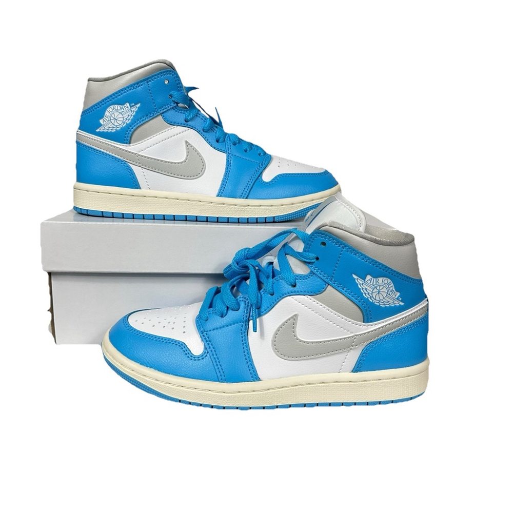 Nike Air Jordan 1 Mid Powder Blue/ Neutral Grey White Women’s 6.5